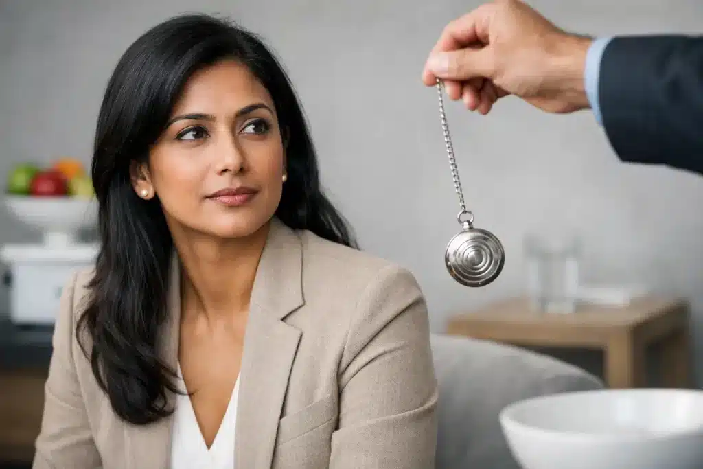A skilled hypnosis process can help bring that rule into view. It may use attention, imagery, language, rehearsal, and suggestion to make a new choice feel more available in the precise moments when the old pattern usually takes over.
